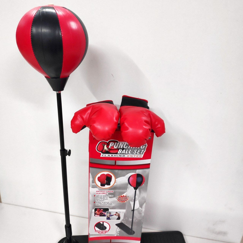 Детский боксерский набор Punching Ball Set / груша, боксерские перчатки и насос / боксерская груша - фото 4 - id-p199524325