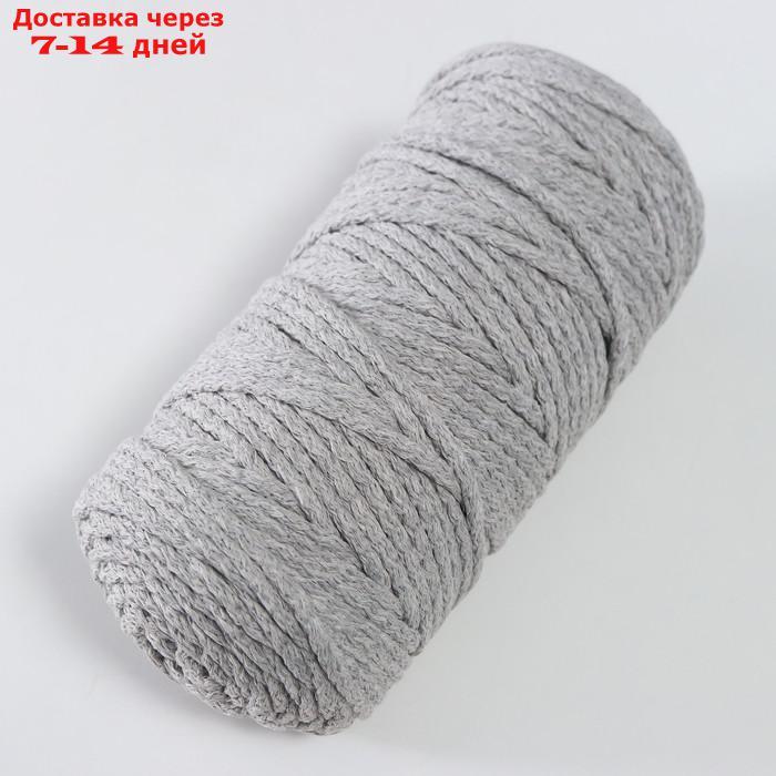 Шнур для вязания "Пухлый" 100% хлопок ширина 5мм 100м (св.серый) - фото 2 - id-p199386574