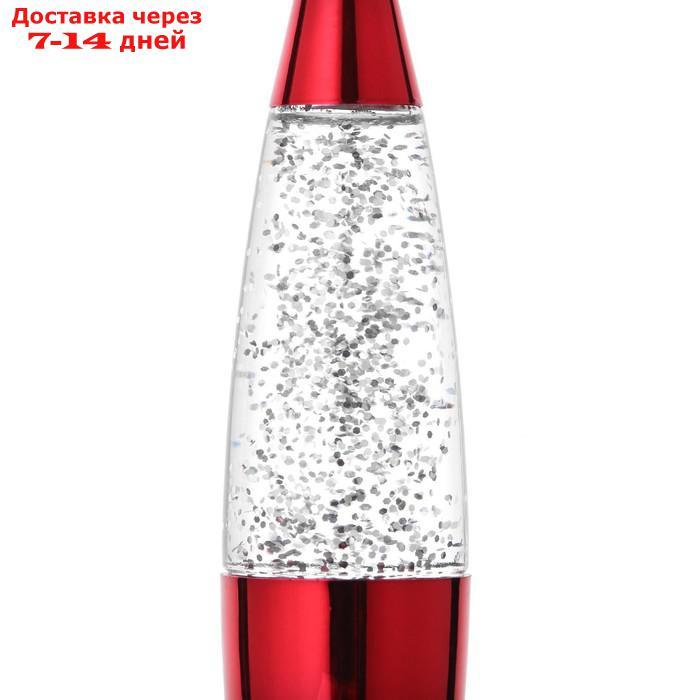 Светильник ночник Лава "Ракета хром", 19 см (от 3хLR44) красный блеск - фото 10 - id-p199386653