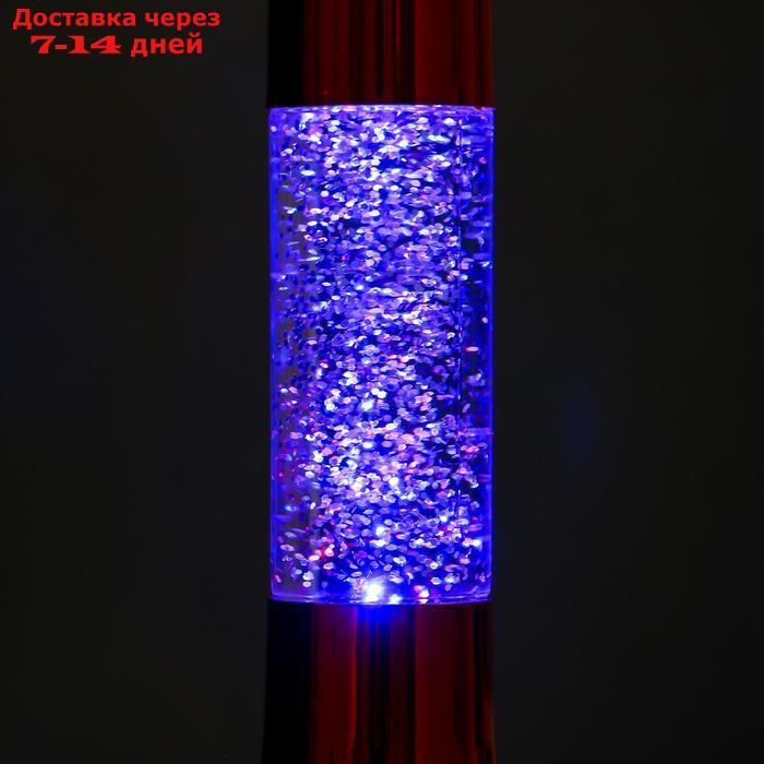 Светильник ночник Лава "Тубус хром", 17 см (от бат. 3хLR44) красный блеск - фото 8 - id-p199386654
