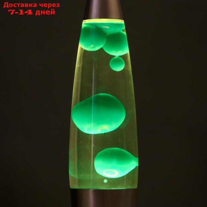 Светильник ночник Лава "Зеленые капли", h=41см (220В) - фото 4 - id-p199386655
