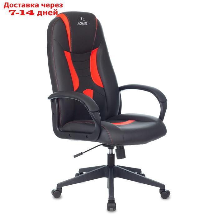 Кресло игровое VIKING-9/BL+RED черный/красный искусст.кожа/ткань - фото 1 - id-p199383922