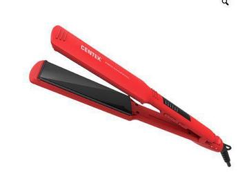 Керамический утюжок для волос выпрямитель стайлер с плавающими пластинами и дисплеем CENTEK CT-2031 красный
