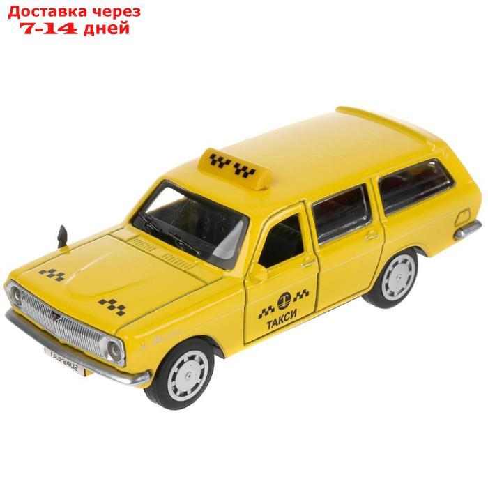 Машина металл. "ГАЗ-2402 "Волга" такси", 12 см, двери, багаж, цвет желтый 2402-12TAX-YE - фото 1 - id-p199385972