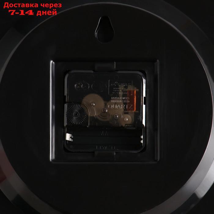 Часы настенные "Классика", арабские цифры, черный обод, 28х28 см - фото 3 - id-p199386011