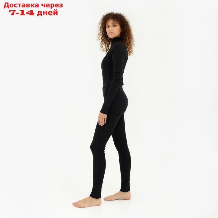 Комплект женский термо (лонгслив, лосины) MINAKU цвет чёрный, р-р 48 - фото 4 - id-p199387057