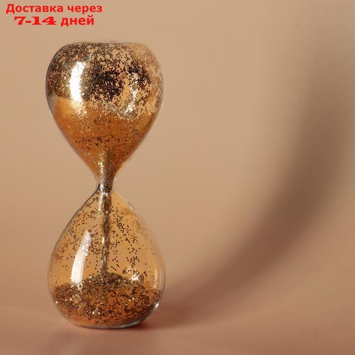 Часы песочные "Шанаду", сувенирные, 8х8х19 см, песок с золотыми блёстками - фото 3 - id-p199383621