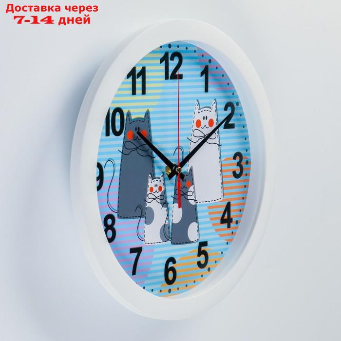 Часы настенные "Кошки", 28х28 см - фото 2 - id-p199387232