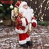 Дед Мороз "В красной шубе с подвязкой, с подарками" 16х30 см, фото 4