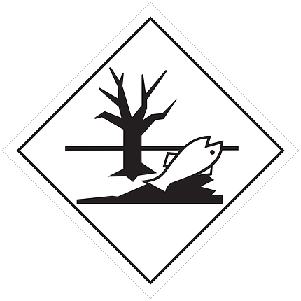 Наклейка: Знак "Опасность окружающей среды" 300х300 мм (черный контур), фото 2
