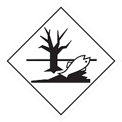 Наклейка: Знак "Опасность окружающей среды" 250х250 мм (красный контур)