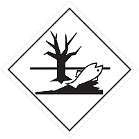 Наклейка: Знак "Опасность окружающей среды" 300х300 мм (красный контур)