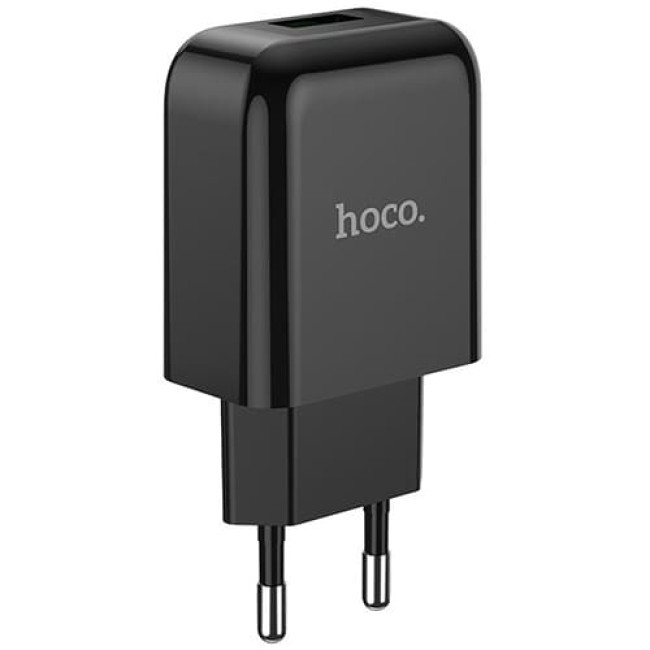 Зарядное устройство Hoco N2 1 USB 2.1A (Черный) - фото 1 - id-p199519272