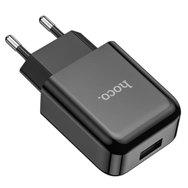 Зарядное устройство Hoco N2 1 USB 2.1A (Черный) - фото 2 - id-p199519272