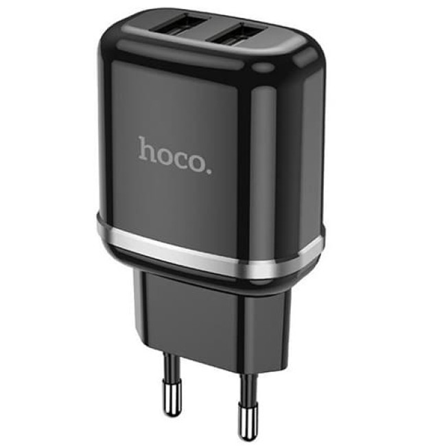 Зарядное устройство Hoco N4 Aspiring 2 USB 2.4A + Lightning кабель (Черный) - фото 4 - id-p199519274
