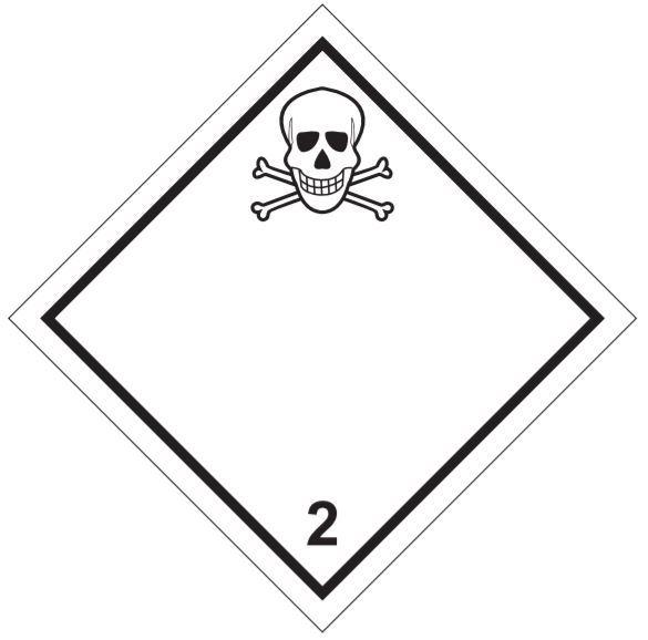 Наклейка: Знак опасности 2.3 (Токсичные газы) 300х300 мм