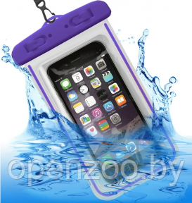 Водонепроницаемый чехол для телефона (для подводной съемки) Фиолетовый - фото 1 - id-p164710978