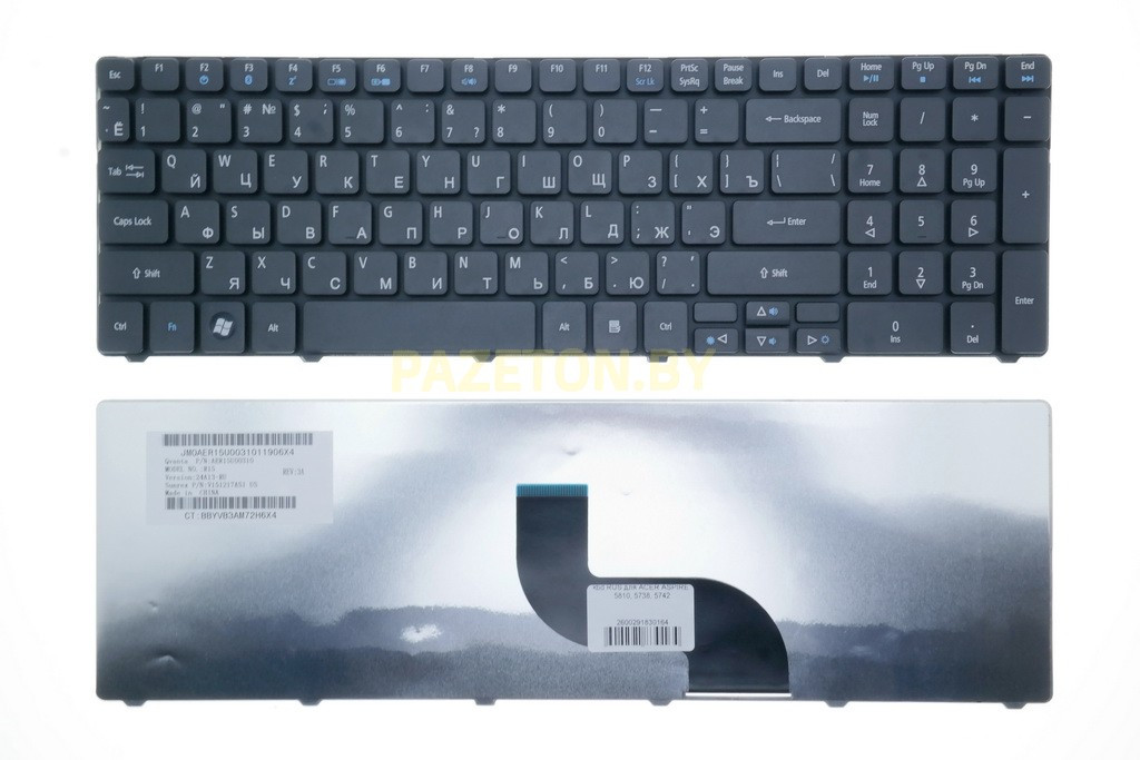 Клавиатура для ноутбука Acer Aspire 5551G 5552 5552G 5553 черная - фото 1 - id-p94238722