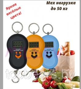 Портативные электронные весы (Безмен) Portable Electronic Scale до 30 кг Голубые - фото 1 - id-p196968017