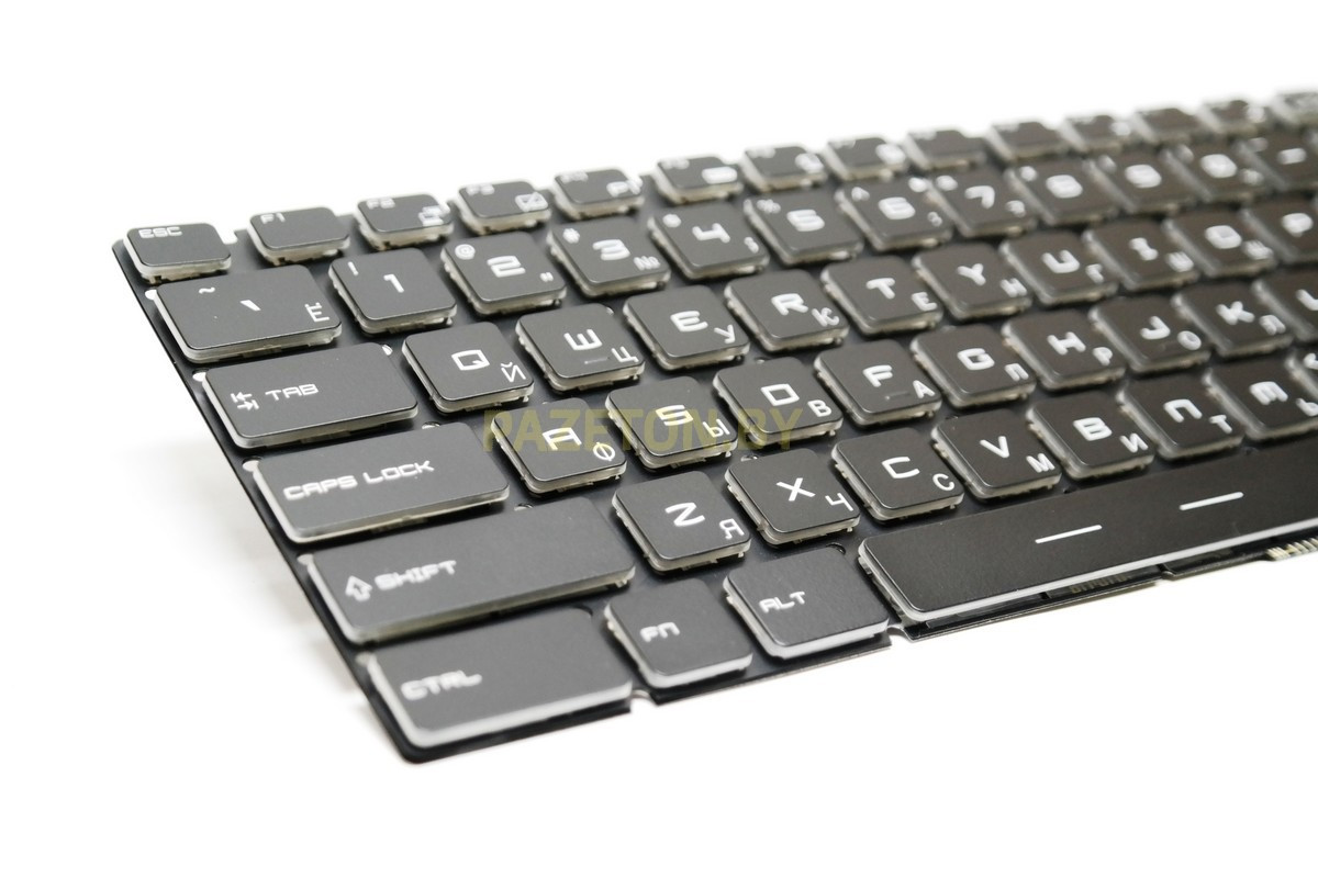 Клавиатура для ноутбука MSI CX62 CX72 GE62 GE62VR черная белая подсветка - фото 2 - id-p135115875