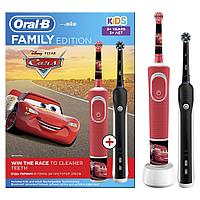 Oral-B Braun Pro 1 700 Black + Vitality 100 Kids Cars Набор электрических зубных щеток