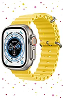 Умные часы SmartWatch iLV8 Ultra, 49mm, цвет: желтый, белый