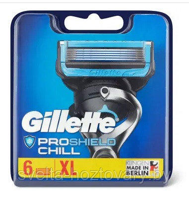 Cменные кассеты для бритья Gillette Fusion 5 Proshield Chill 6 шт. ОРИГИНАЛ!!! - фото 1 - id-p199537244