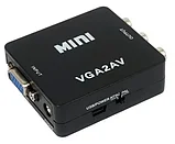 Переходник Конвертер Live Power  VGA - AV (3RCA) H130 Mini чёрный АДАПТЕР, ПРЕОБРАЗОВАТЕЛЬ, питание от USB, фото 2