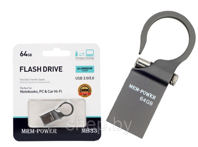 USB флеш-диск 64 GB MRM MB33 2.0/3.0 металлический корпус - фото 1 - id-p199548780