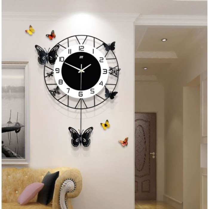 Часы настенные, серия: Маятник, "Бабочки", плавный ход, 35 х 51 см - фото 3 - id-p199550033