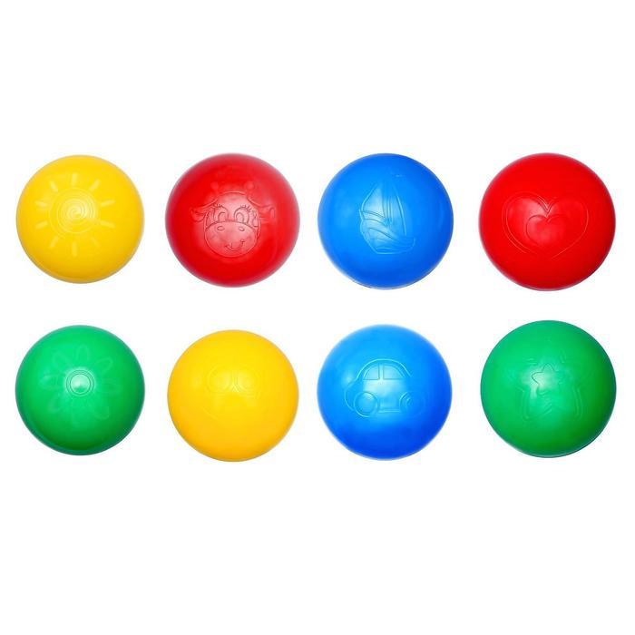 Шарики для сухого бассейна с рисунком, диаметр шара 7,5 см, набор 500 штук, цвет разноцветный - фото 10 - id-p199549691