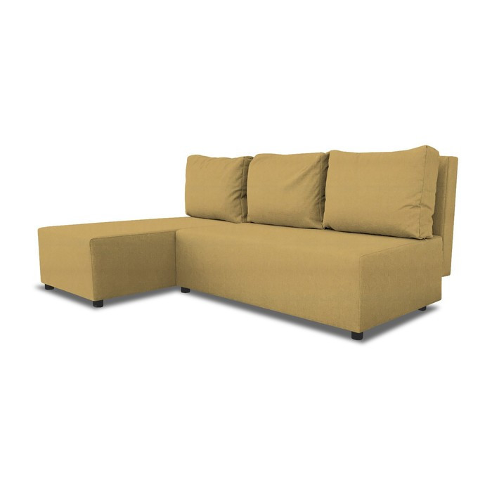 Угловой диван «Алиса», еврокнижка, велюр bingo, цвет mustard - фото 1 - id-p199550138