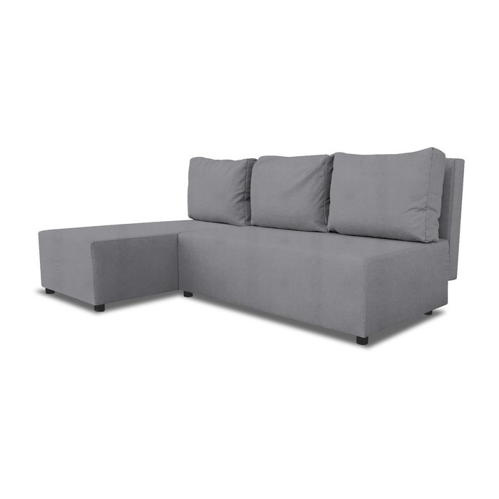 Угловой диван «Алиса», еврокнижка, рогожка solta, цвет grey - фото 1 - id-p199550150