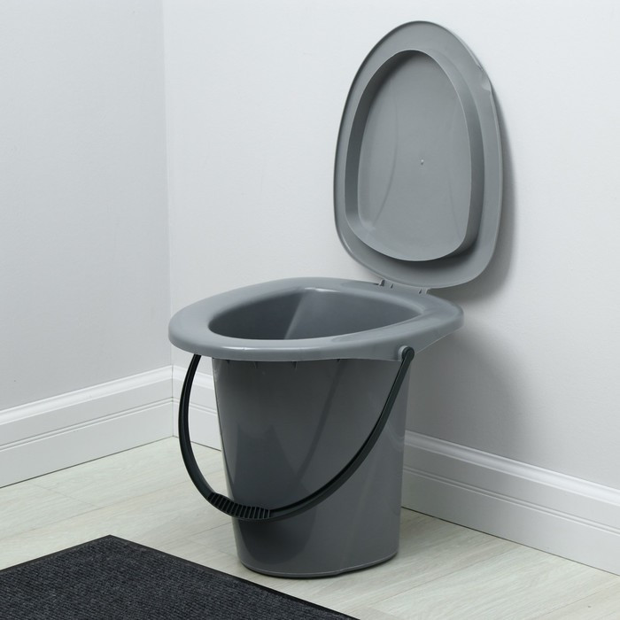Ведро-туалет, h = 37 см, 18 л, цвет МИКС - фото 1 - id-p199550185
