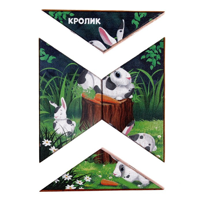 Магнитная головоломка по системе раннего развития Никитина «Кролик» - фото 5 - id-p199549795