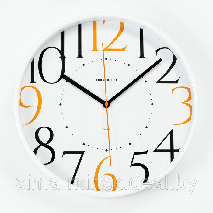 Часы настенные, серия: Интерьер "Эдит" d=30.5 см, белые - фото 1 - id-p199555746