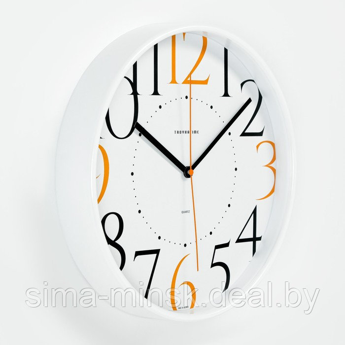 Часы настенные, серия: Интерьер "Эдит" d=30.5 см, белые - фото 2 - id-p199555746