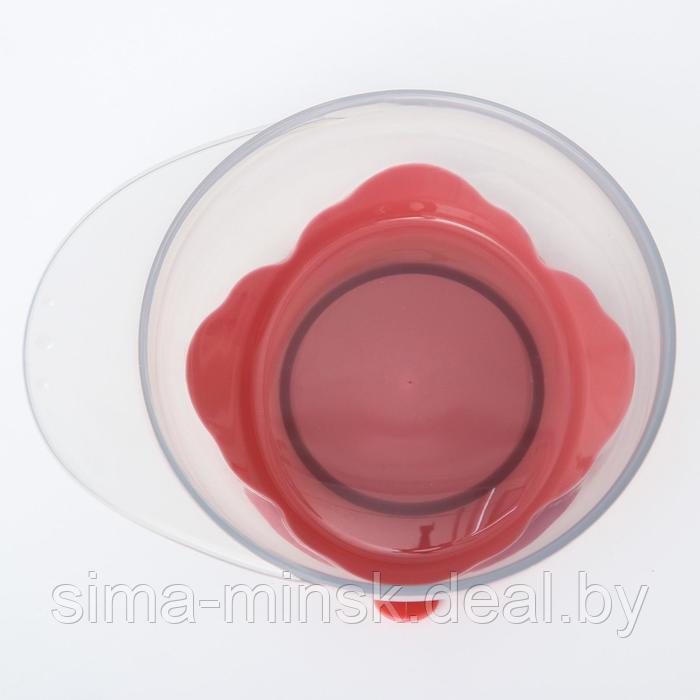 Набор для кормления: миска на присоске, с крышкой + ложка, цвет розовый - фото 6 - id-p199560836