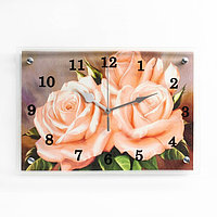 Часы настенные, серия: Цветы, "Розы" 25х35см
