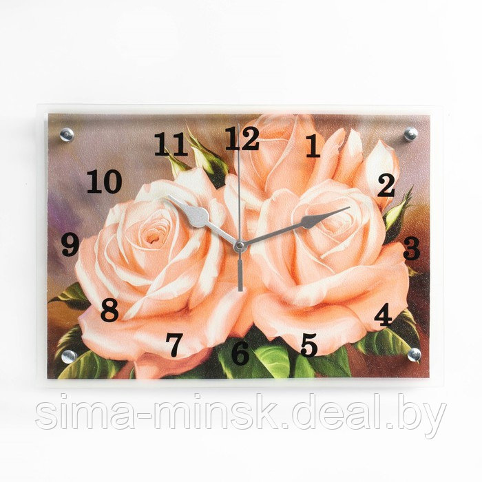 Часы настенные, серия: Цветы, "Розы" 25х35см - фото 1 - id-p199556001
