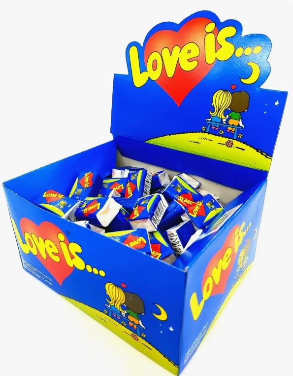 Блок жвачек Love is - Клубника-Банан, 100 шт. х 4,2 гр - фото 10 - id-p199574882