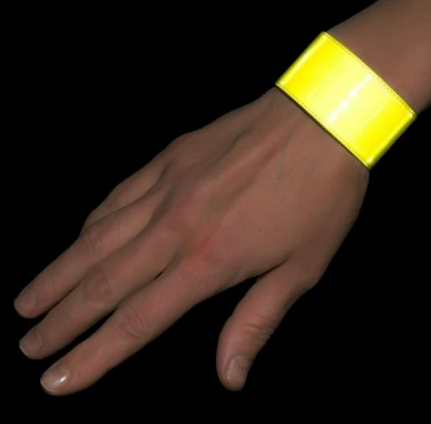 Светоотражающий SLAP-браслет, 40 см / фликер на руку, на коляску / самоскручивающийся / безопасность для - фото 9 - id-p199575448