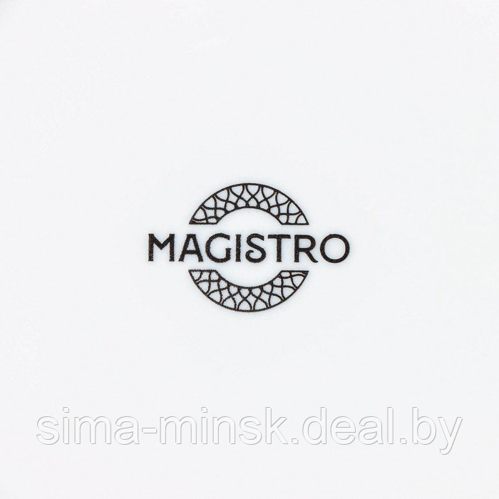 Блюдо фарфоровое для подачи Magistro Rodos, 33,4×15,8×2,5 см, цвет белый - фото 5 - id-p199561103