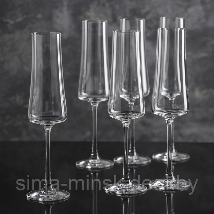 Набор бокалов для шампанского «Экстра», 210 мл, 6 шт - фото 1 - id-p199565886