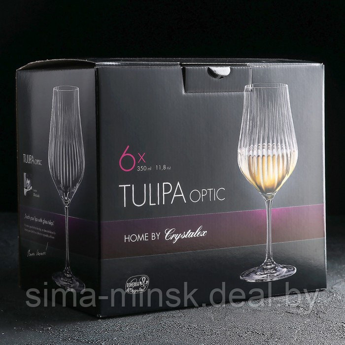Набор бокалов для вина «Тулипа», 350 мл, 6 шт - фото 2 - id-p199565887