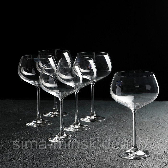Набор бокалов для вина Bohemia Crystal «Меган», 500 мл, 6 шт - фото 1 - id-p199565902