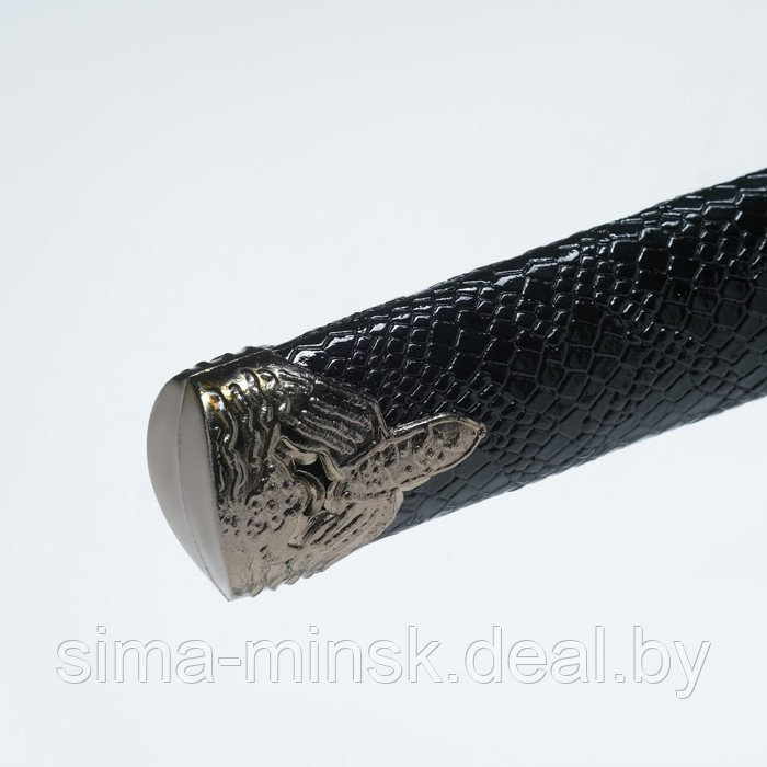 Сувенирное оружие «Катана», без подставки, чёрные ножны под змеиную кожу, 70 см - фото 5 - id-p199551770