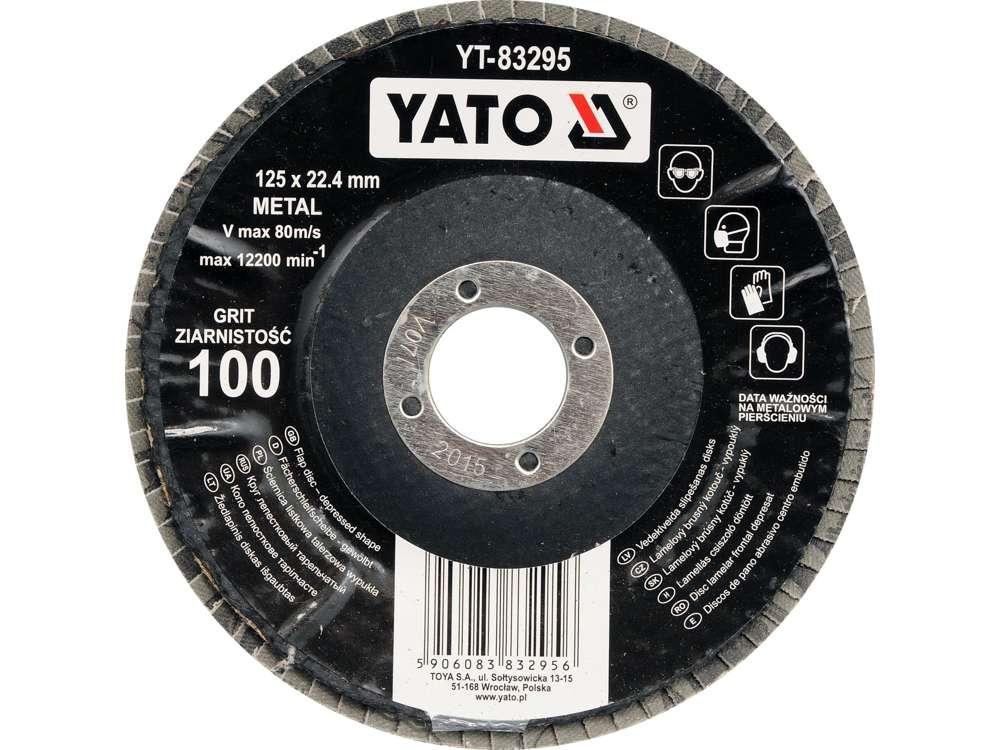 Круг лепестковый выпуклый 125мм Р100 "Yato" - фото 1 - id-p197461647
