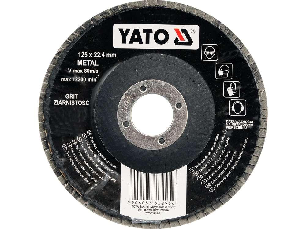 Круг лепестковый выпуклый 125мм Р40 "Yato" - фото 1 - id-p197461663
