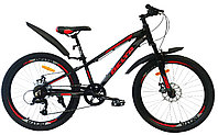 Велосипед DELTA Crown 24 (11, черный/красный, 2021)
